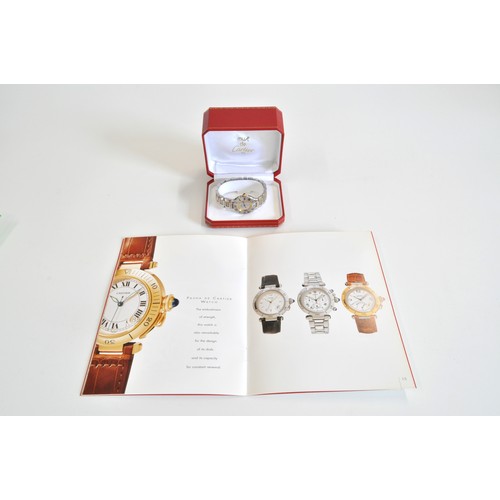 279 - Must de Cartier wrist watch with original box, 1330 PL121731, with spare link and international guar... 