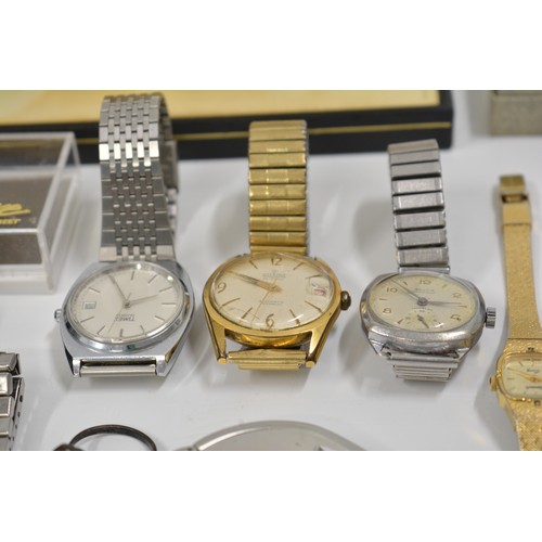 294 - Costume jewellery together with Seiko, rotary watches etc. travel clock, Stratton fountain pen, silv... 