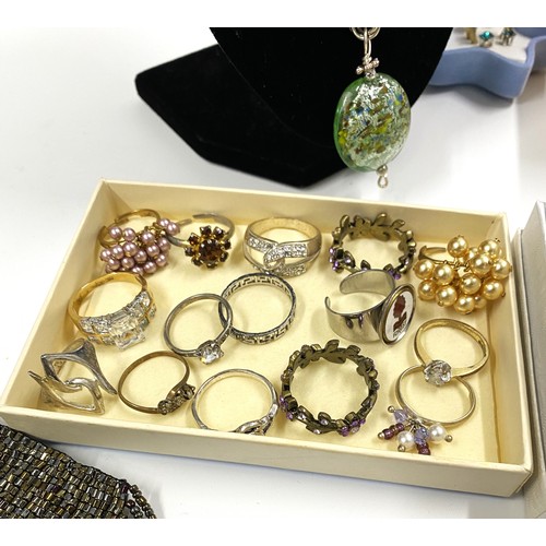 298 - A large quantity of mixed costume jewellery items including Franklin Mint boxed necklace, Debra Fox ... 