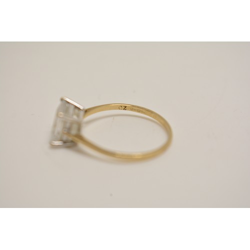 313 - 9ct yellow gold cameo ring approximate size R, 9ct gold CZ ring size O and a pair of CZ stud earring... 