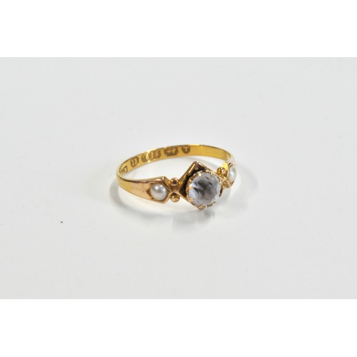 314 - Antique 15ct gold ring hallmarked Birmingham,  size L, together with ladies wristwatch, case stamped... 