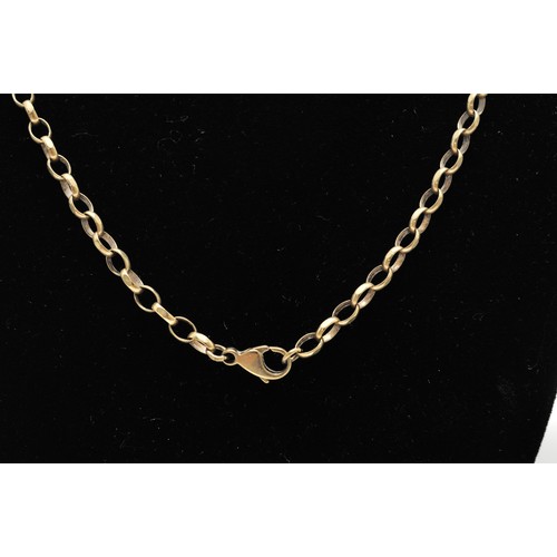 319 - Belcher chain stamped 9kt, approx gross weight 8.5g