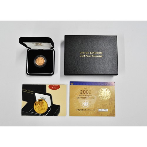 340 - Royal Mint 2002 UK 22ct Gold Proof Sovereign, commemorating The Queen's Golden Jubilee, with Certifi... 