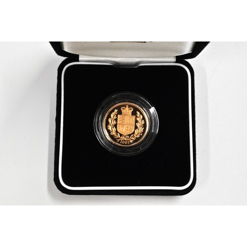 340 - Royal Mint 2002 UK 22ct Gold Proof Sovereign, commemorating The Queen's Golden Jubilee, with Certifi... 