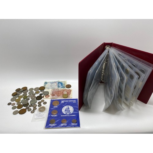 337 - A quantity of mixed coinage including British, Australian, USA etc in coin album together with loose... 