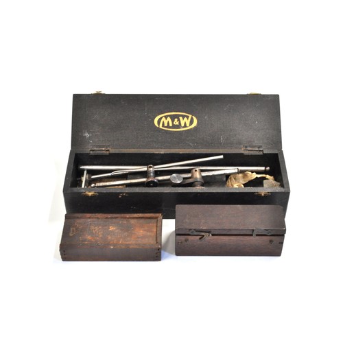 85 - Vintage cased Moore and Wright 485, M&W micrometre no.96, Callipers and  boxed level