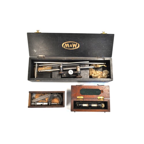 85 - Vintage cased Moore and Wright 485, M&W micrometre no.96, Callipers and  boxed level