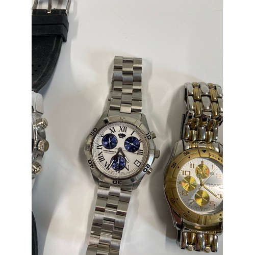 284 - A group of Gents wristwatches including one marked London Diamond Co, two marked Breitling and vario... 