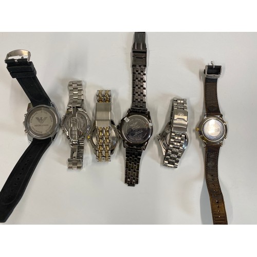 284 - A group of Gents wristwatches including one marked London Diamond Co, two marked Breitling and vario... 