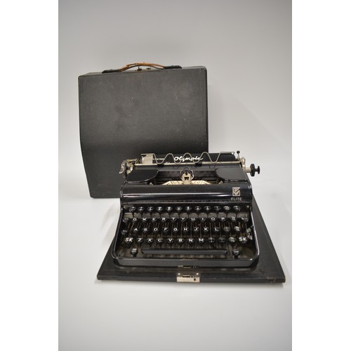 11 - Retro Olympia Elite typewriter with carry case