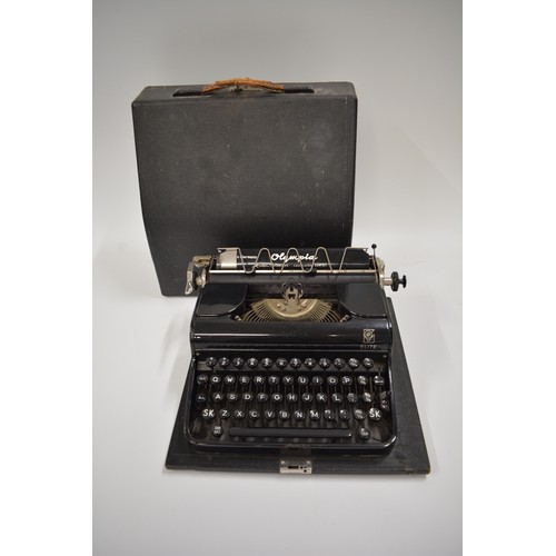 11 - Retro Olympia Elite typewriter with carry case