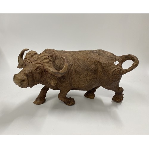 15 - Large water buffalo statue