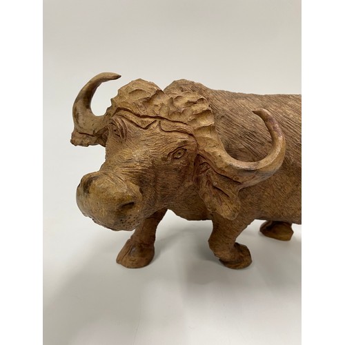 15 - Large water buffalo statue