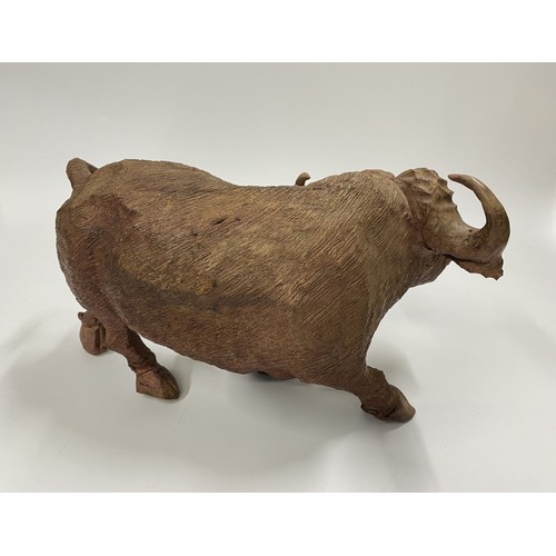 15 - Large water buffalo statue