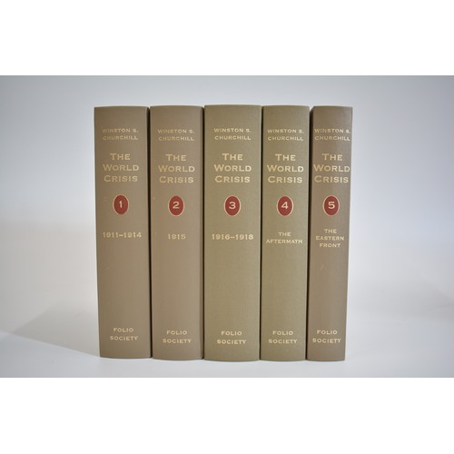 40 - The Folio Society set of 5 volumes Winston Churchill - The World Crisis from 1911, all with slip cov... 