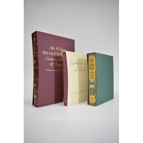 41 - Folio Society x3 books, Shakespeare's Life and World/Tales from Shakespeare with various illustratio... 