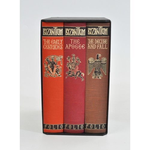 45 - The Folio Society 'Byzantium' 3 volume set, John Julius Norwich, 2003, hardback cover and slipcase