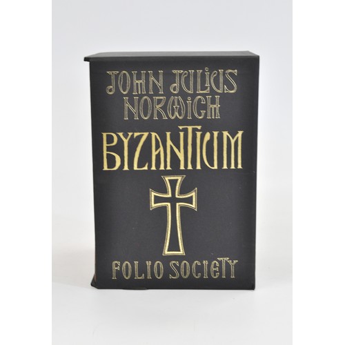 45 - The Folio Society 'Byzantium' 3 volume set, John Julius Norwich, 2003, hardback cover and slipcase