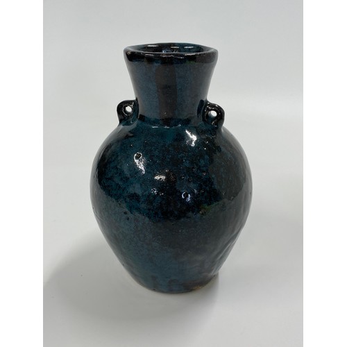 102 - John Leach for Muchelney Pottery vase with one other unmarked vase also believed to be Leach Pottery... 