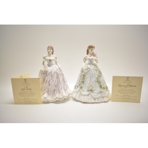 110 - A group of four Royal Worcester fine bone China limited edition figurines: The Last Waltz, The First... 