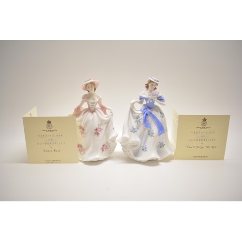 111 - A group of six Royal Worcester fine bone china, all are limited edition figurines; Sweet Holly, Swee... 