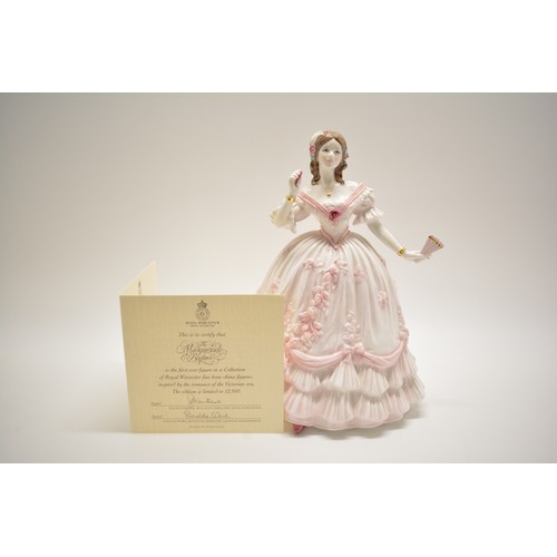 112 - A group of five Royal Worcester fine bone China limited edition figurines: The Fairest Rose, Royal D... 