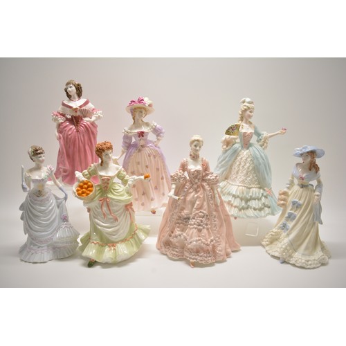 113 - A group of limited edition Coalport figures, The Femmes Fatales Collection; Lady Castlemaine, Marie ... 