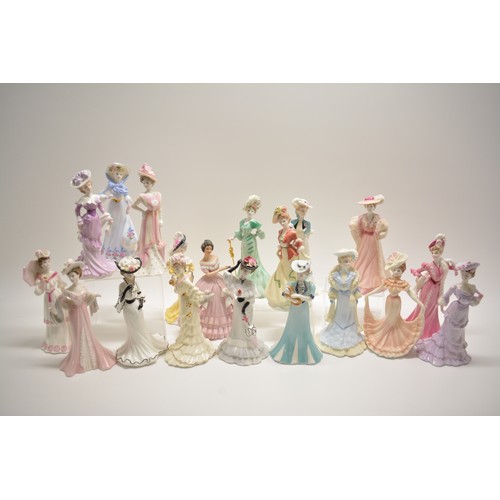 115 - A large group of limited edition Coalport miniature figurines from the My Fair Ladies collection x18... 