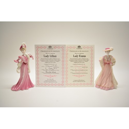 115 - A large group of limited edition Coalport miniature figurines from the My Fair Ladies collection x18... 