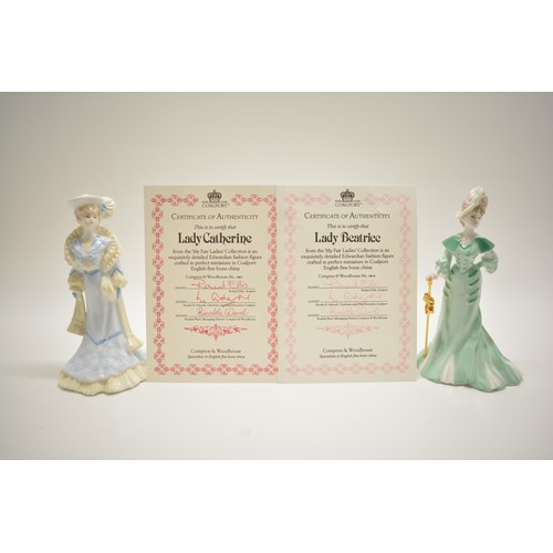 115 - A large group of limited edition Coalport miniature figurines from the My Fair Ladies collection x18... 