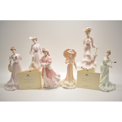 116 - Coalport Collectors limited edition- La Belle Epoque figurines, Lady Alice, Lady Evelyn, Lady Harrie... 