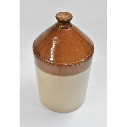 122 - Local Interest - Large Doulton & Co stoneware jar marked T.Elsey Bland Wine and Spirit Merchant, Mal... 