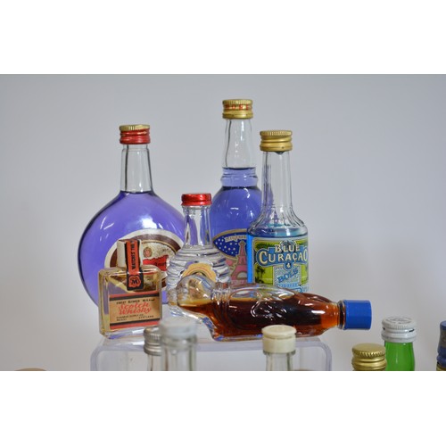 145 - An assortment of alcohol miniatures to include Vodka, Gin, Liqueurs, and whiskies