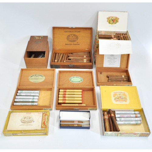 158 - Various Cigar boxes to include some containing mixed cigars, including Romeo Y Julieta Habana Cuban ... 