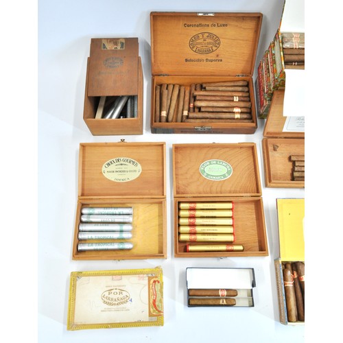 158 - Various Cigar boxes to include some containing mixed cigars, including Romeo Y Julieta Habana Cuban ... 