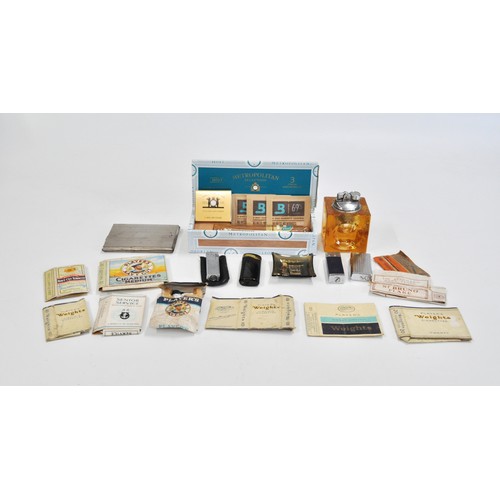 159 - Metropolitan of 5th Avenue, New York selection cigars in box, lighters and collection of vintage cig... 