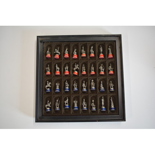 161 - Battle of Waterloo Chess Set, with board produced by Franklin Mint together with The Battle of Water... 