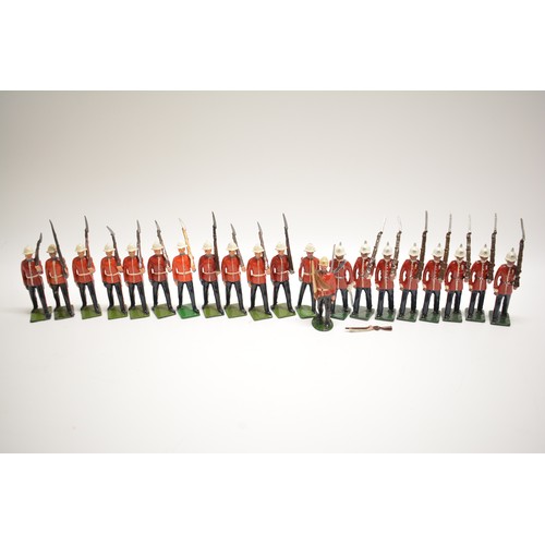 163 - x21 Royal Canadian die cast soldiers by Britains and others