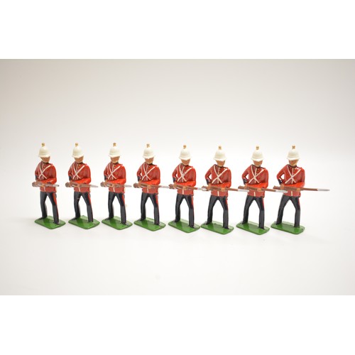 164 - Britains die cast soldiers, poss. Royal Canadian. H5.5cm. x8 figures.