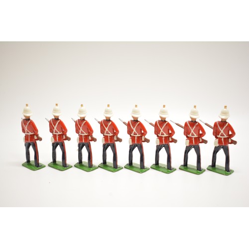 164 - Britains die cast soldiers, poss. Royal Canadian. H5.5cm. x8 figures.