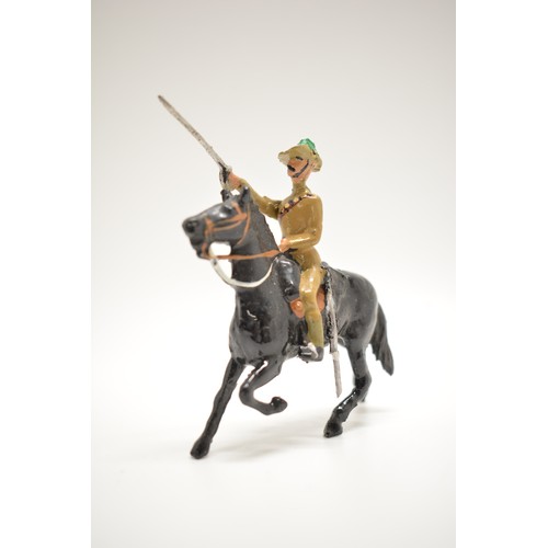 166 - Britains? die cast South Australian horse mounted cavalry figures, AF. x5 items.