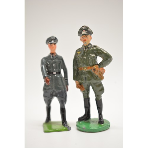 167 - German WWII officers, x5 die cast figures AF. H6.3cm.