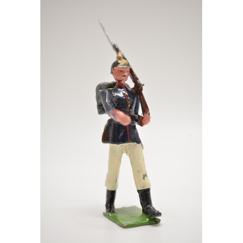 168 - Britains die cast Imperial German Infanty figures, H8cm. AF. x5 items.