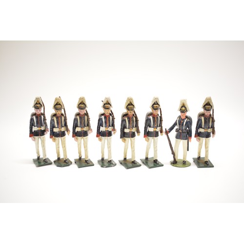 172 - x8 die cast French Garde regiment soldier figures, H6.6cm.