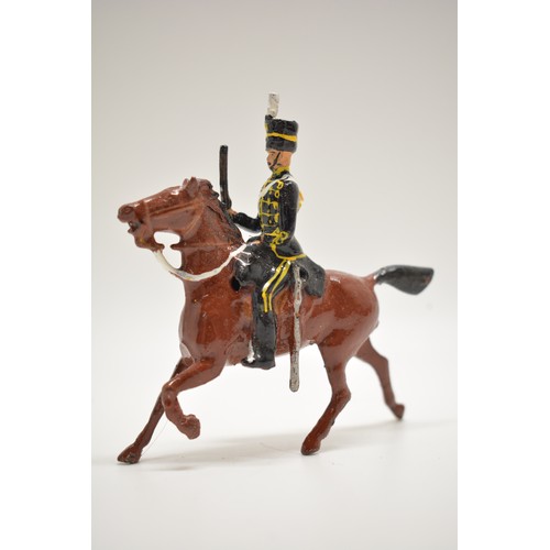 183 - Britains die cast cavalry riflemen, x5.