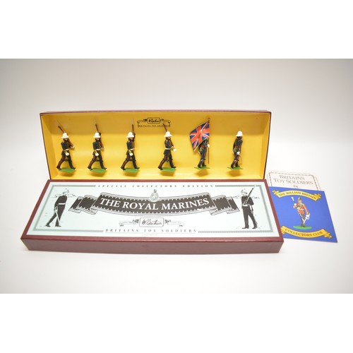 188 - Britains The Royal Marines special collectors set of die cast figures.