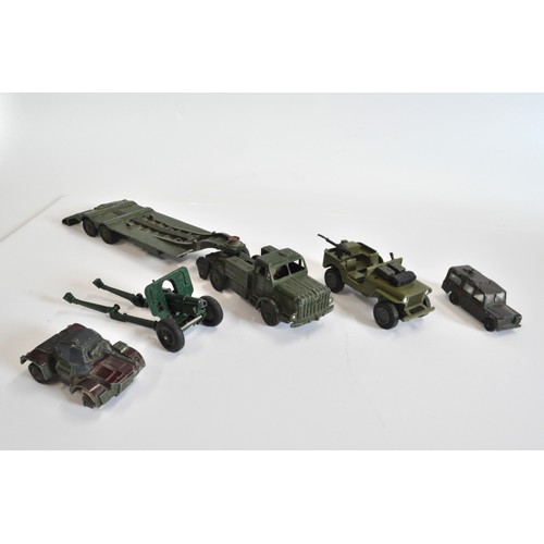 197 - Diecast and other varieties of military and industrial, race car and Matchbox trains, including Corg... 