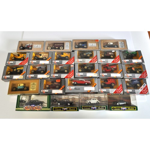 199 - Boxed Corgi Classics and Corgi Classic Cars to include Ford Model T, Minis, Rolls Royce Silver Ghost... 