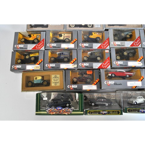 199 - Boxed Corgi Classics and Corgi Classic Cars to include Ford Model T, Minis, Rolls Royce Silver Ghost... 