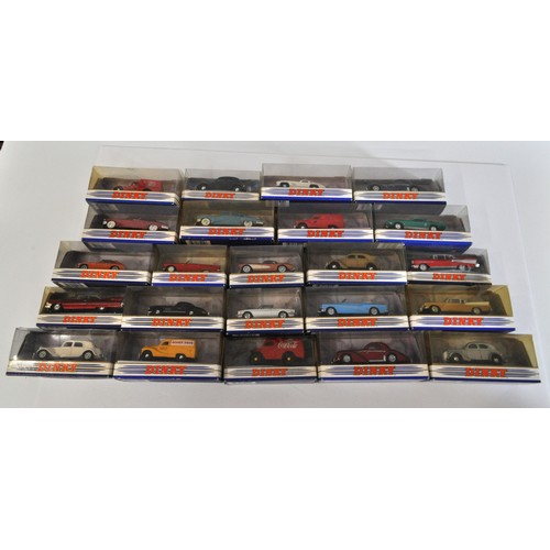 202 - A collection of boxed Dinky Matchbox model vehicles - Ford Mustang Fast Back, MGBGT,  1950 Ford E83W... 